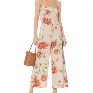 Intermix Rosie Floral Pink Silk Jumpsuit